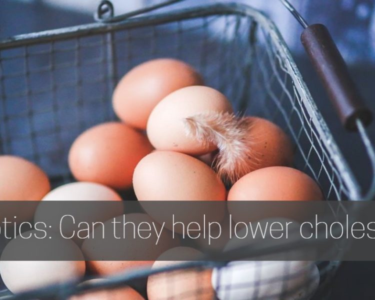 Cover image for article on probiotics and cholesterol of brown eggs in a basket