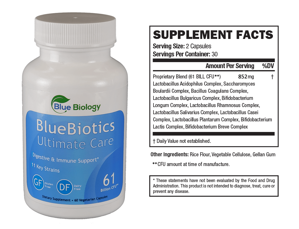BlueBiotics Ultimate Care Probiotic Bottle