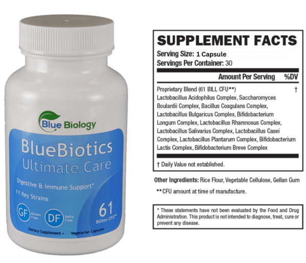 bluebiotics ultimate care nutrition facts